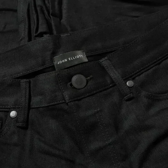 NWOT RAW WAXED & COATED BLACK JOHN ELLIOTT CAST 2 32W JEANS RARE COATING NWOT